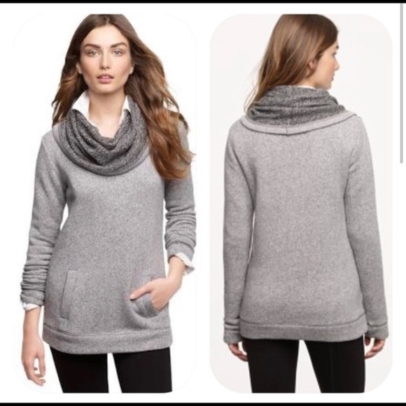JCrew Funnel Neck Sweatshirt Sweater heather Grey - Picture 1 of 3